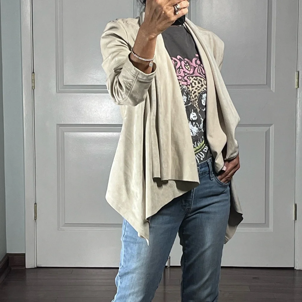 Blank NYC faux leather suede jacket size M - Picture 2 of 13